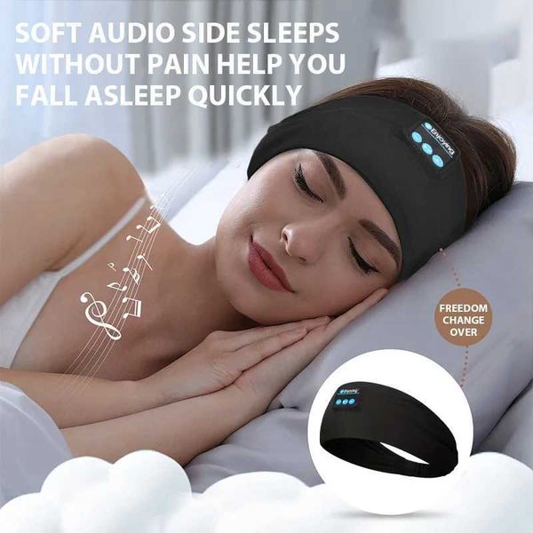 Banda de música de fitness esportiva elástica máscara de olho sleepation patch wireless define sem fio lenço earphonesc250116