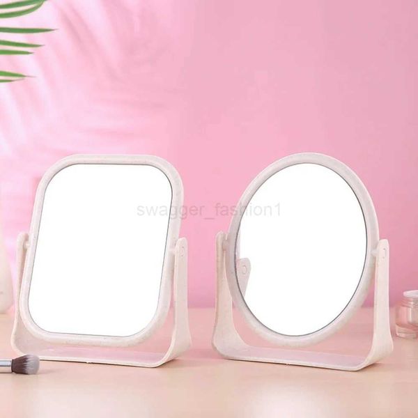 Classic Custom Double Sided 360 Degree Rotating Colorful Magnifying Makeup Personalized Round Desktop Plastic MirrorXJ240813