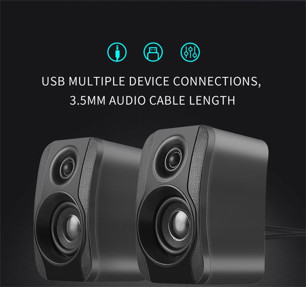 Computer Speakers Computer Speakers Computer Mini Audio 2.0 Multimedia Mini Speaker Notebook Desktop Game Audio Subwoofer Stereo Speakers S2