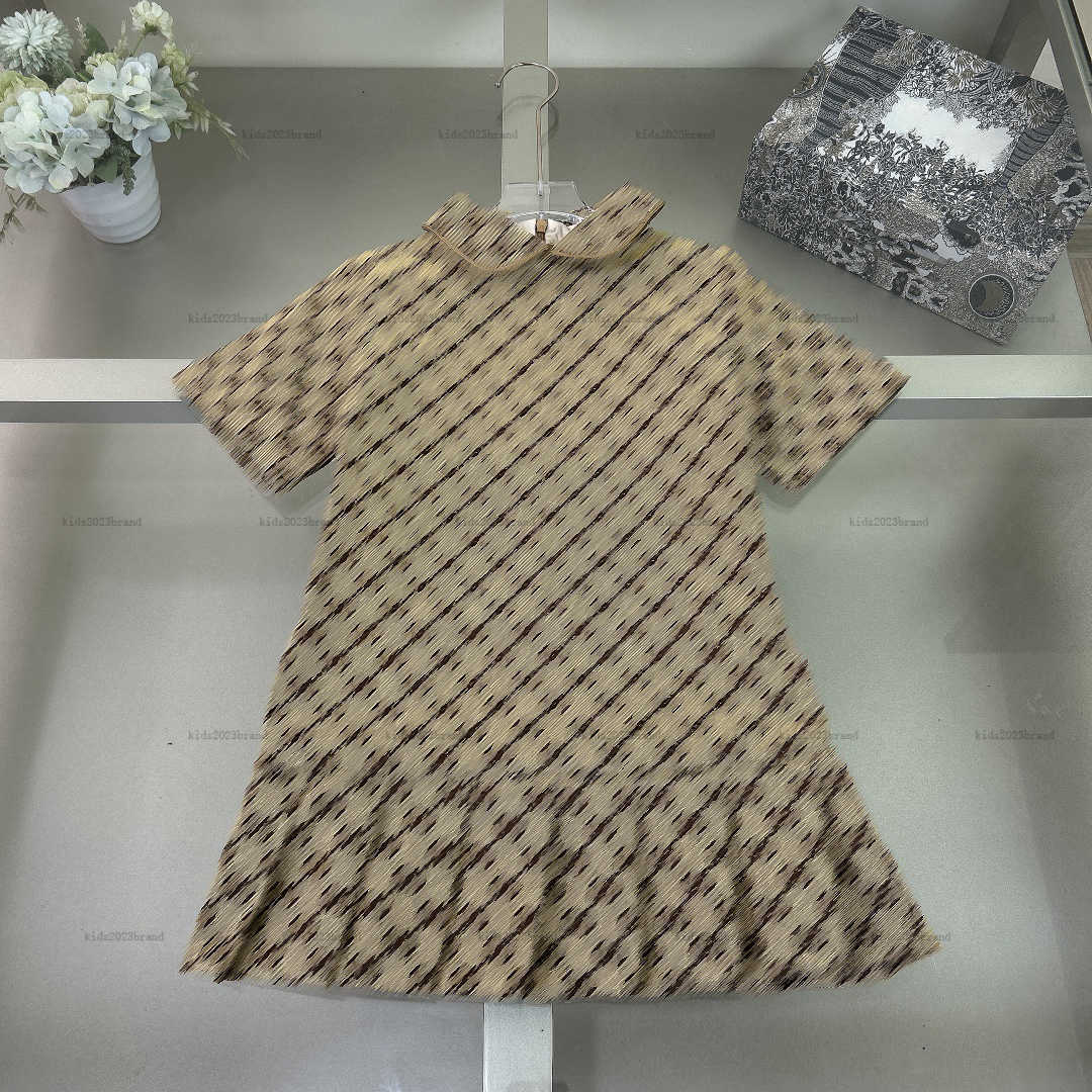 New baby dress Doll collar design Princess dresses kids designer clothes Various styles Girls skirts logo full print design child frock