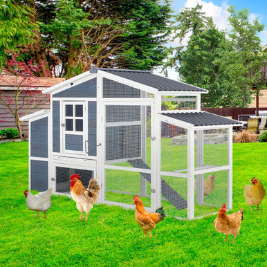 81-Inch Outdoor Large Wooden Chicken Coop Cage Hen House