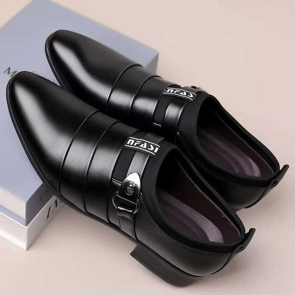 Dress Shoes Mens dress shoes slide on formal suits mens wedding shoes office work shoes slide on elegant mens dress shoes H240709