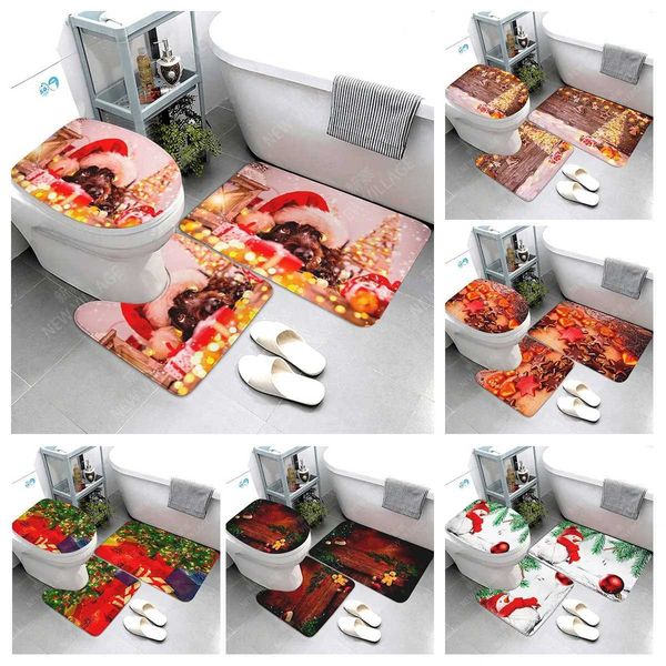 Home Bathroom Floor Mat Christmas Animal Bathroom Mat Modern Bathroom Accessories Carpet Bathroom Mat Anti slip Carpet M240829