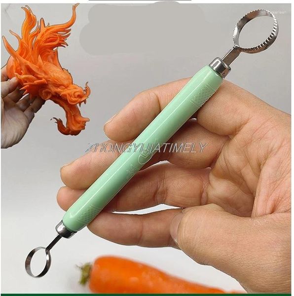 Professional Hand Tool Sets Food Carving Knife Fruit Digging Chef Platter Shaping Radian