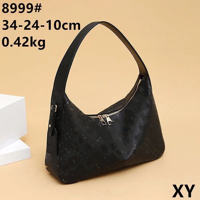 Juliet Designer Women Shoulder Bag Underarm Bag Luxury Letter Graffiti Canvas Leather Women&#039;s Brookl YN Handbag Moon Bag SLOUCHY bag