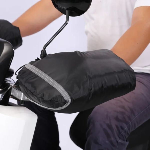 Waterproof Motorcycle Handlebar Gloves Winter Hand Protector Windproof Liner Warm Motorbike Scooter Handle Cover 2pcs 241007