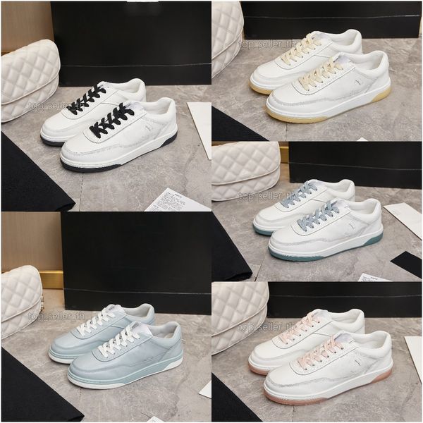 2025--Designer Shoes Women Skate Sneaker Leather Trainers Low-top Sneakers Luxury Mirror Summer Spring Outdoor Causal Tennis Rubber Shoe