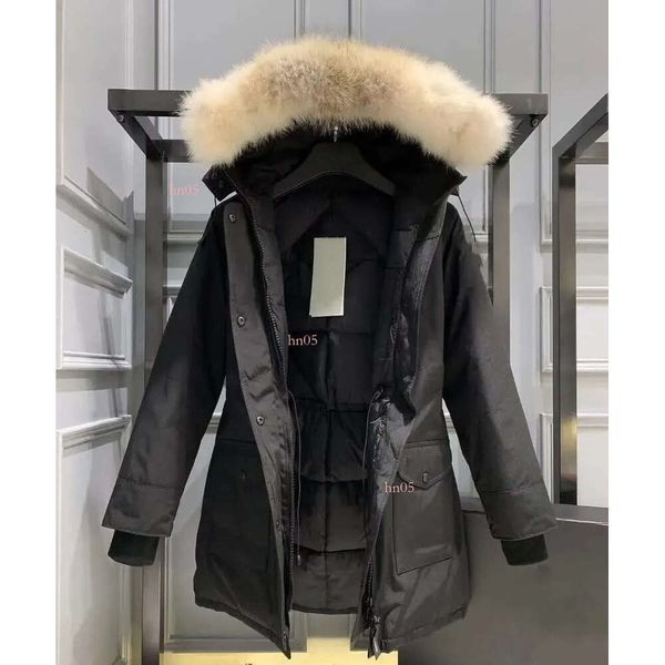 Designer Womens Down Jacket Canadian Fashion Brand gooses Shelburne Long Coat Large Pocket Fur Collar Thermal Top Female autumn and winter L