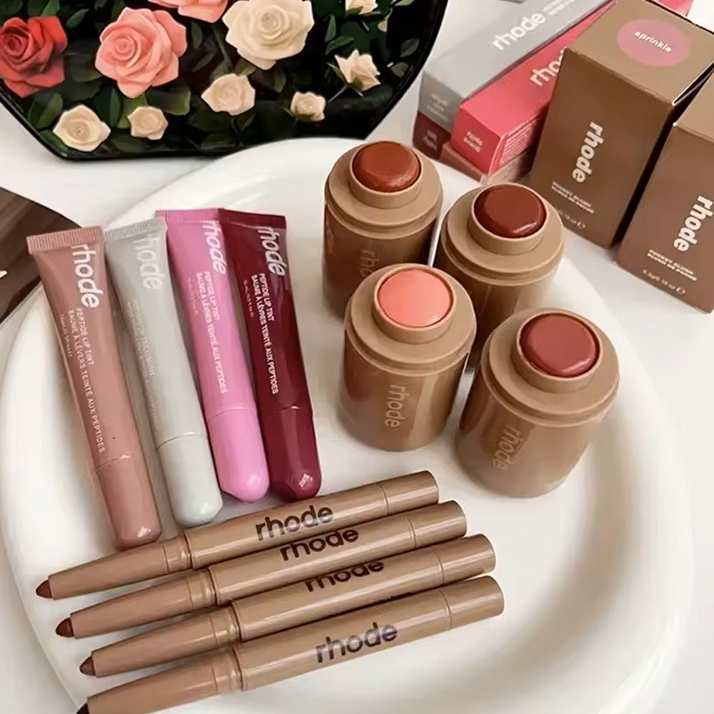 RHODE Lip Glosses 14 Colors Lip Glosses Plump Moisturizing Lip Glaze Essence Gel Oil Long Lasting Nourishing Lipstick Care Products For Women Girls