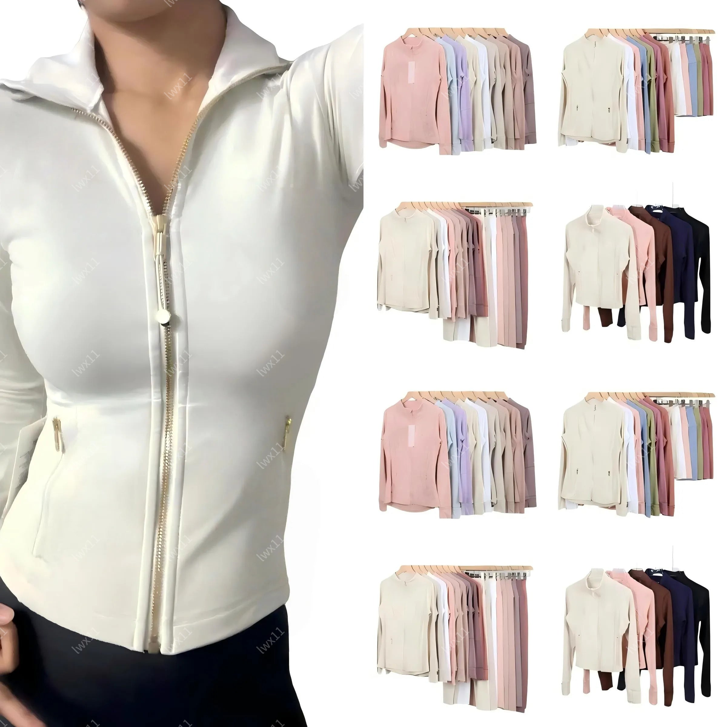 Hot sale Yoga Jacket Women set Define Workout Sport Coat Fitness Sports Quick Dry Activewear Top Solid Zip Up Short jacket