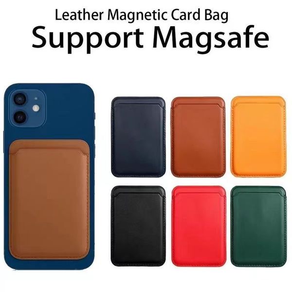 Magnetic Phone Wallet Magsafe Leather Cases Credit Card Cash Pocket ID Card Holder Pouch for iPhone 14 13 12 mini Pro Max iphone13 Magnet Ba