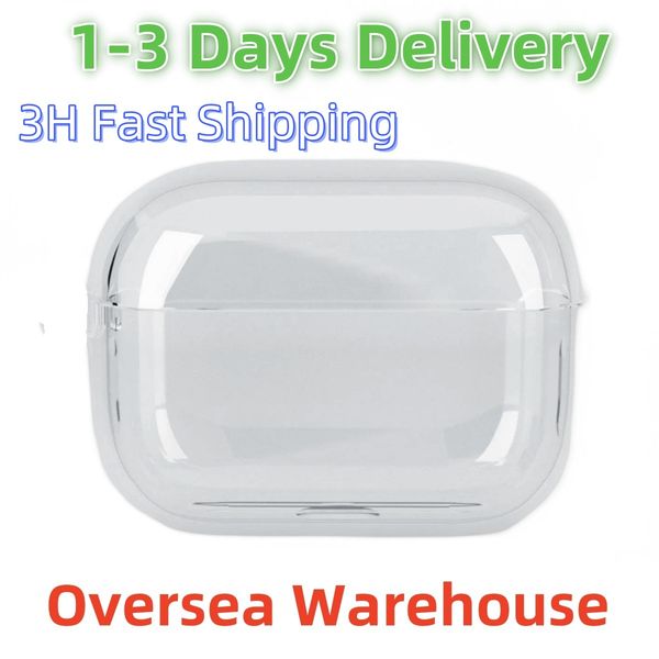 US With EU Stock For Airpods pro 2 4 air pods 2 3 4 Earphones Bluetooth Headphone Accessories Solid Transparent Cover Wireless Charging Box