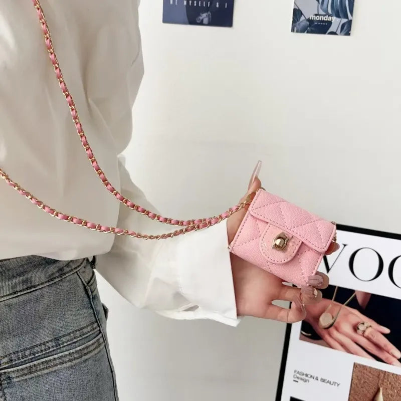 Universal Designer Earphone Accessories Case for Apple AirPods 1 2 3 4 Pro EarPods wireless Earbud Luxury CC Chains Crossbody Necklace Box Headphone