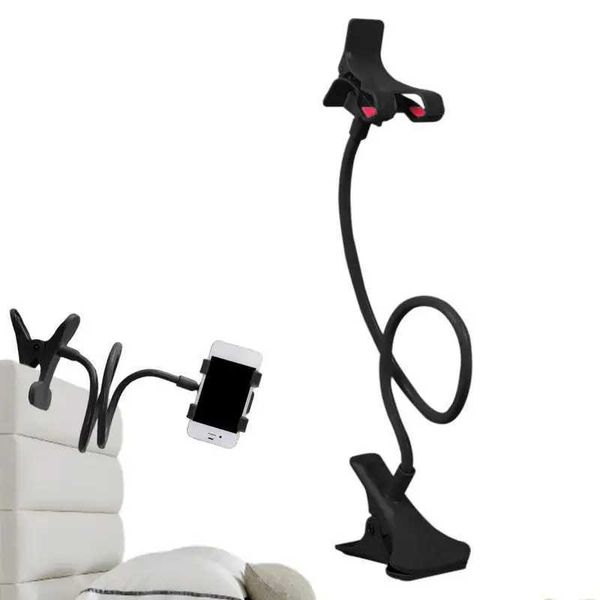 Lazy phone holder ible Gooseneck Mount Clamp holder suitable for iPhone Android bedding phone holder 360 phone clip Y241106