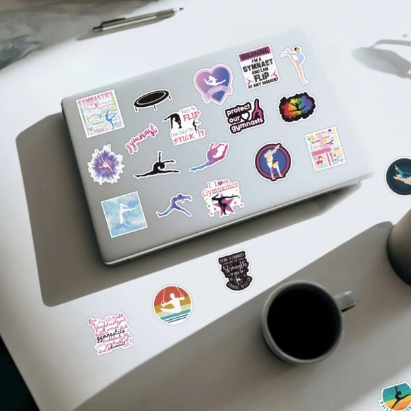 10-30-50-100pcs Sports Gymnastics Stickers Waterproof Graffiti Water Bottle Luggage Laptop Cute Cool Sticker Decals Kids Toys