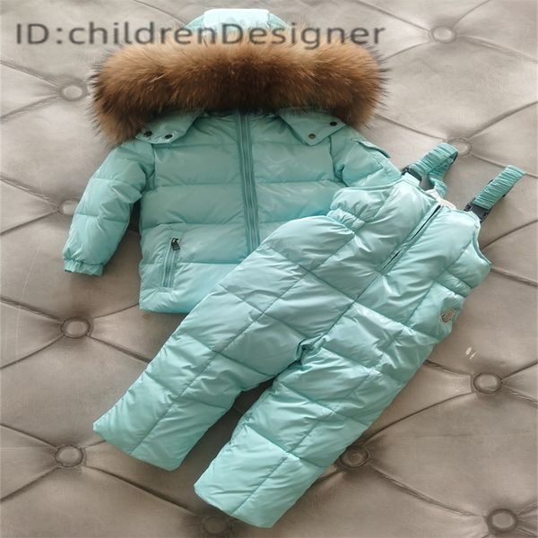 Down jacket, children&#039;s winter jacket, snow jacket, girls&#039; duck down coat, boys&#039; leather collar jacket, children&#039;s set,