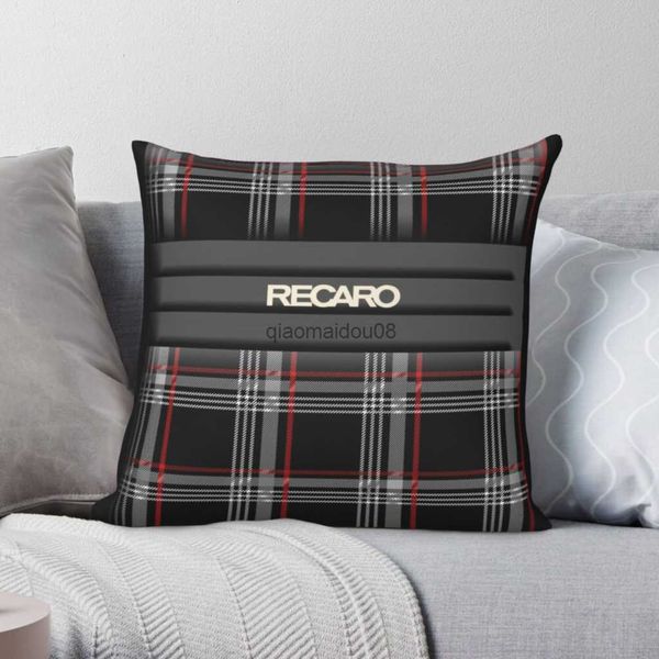 Pillow Case Recaro Throw Case case Polyester Creative Zip Decor Sofa Cushion Cover Decorative Cover 45x45 40x40 50x50cm HKD230817