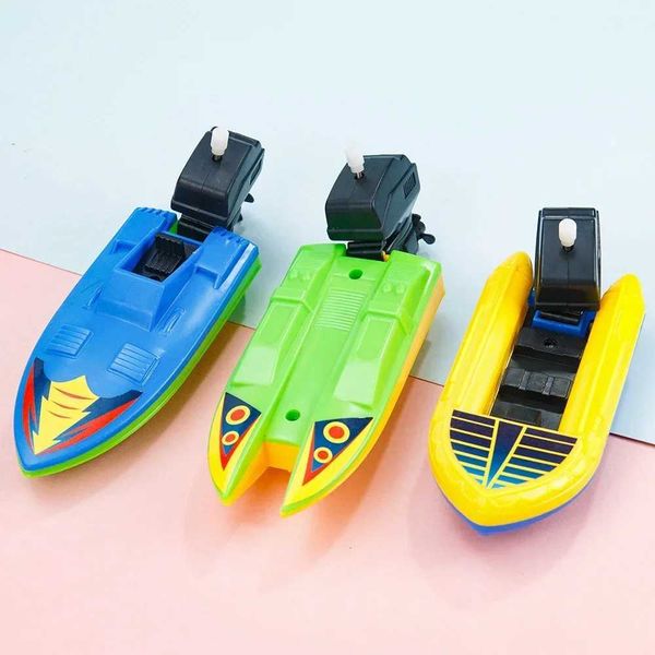Baby Bath Toys 1 Speed Boat Clockwork Toy Boat Windward Toy Floating in Water Childrens Toy Classic Bathtub Shower Baby Toy CL250113