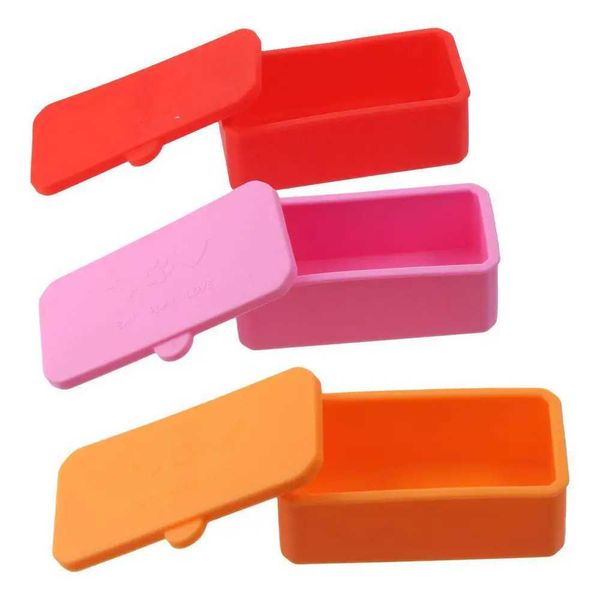 1-3pcs Silicone Food Distribution Box Red-Pink-Purple-Green-Orange-Blue 2-4 Inch Sauce Cups Lunch Box Containers Office Y240919