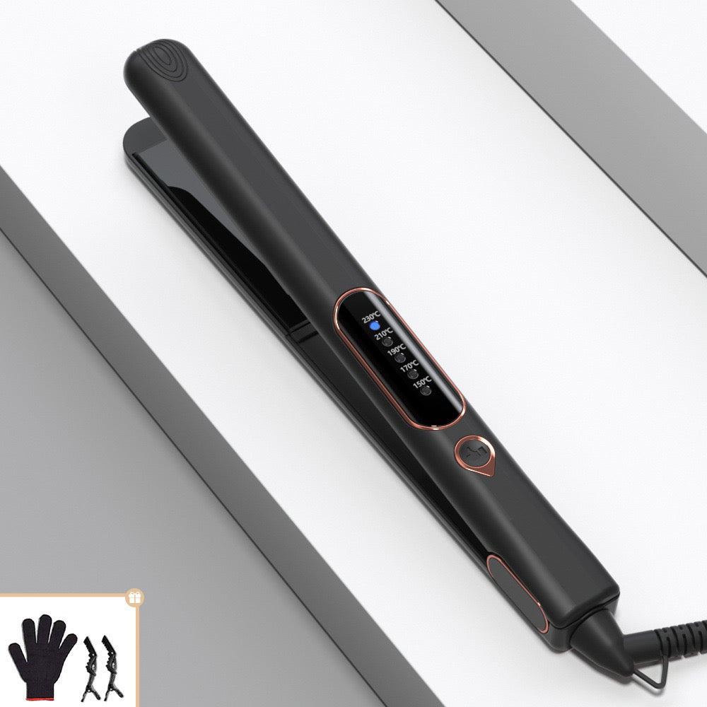 Hair Straightener 5-speed LED temperature control straightening iron 25mm curling straight dual-purpose straightening iron with locking key