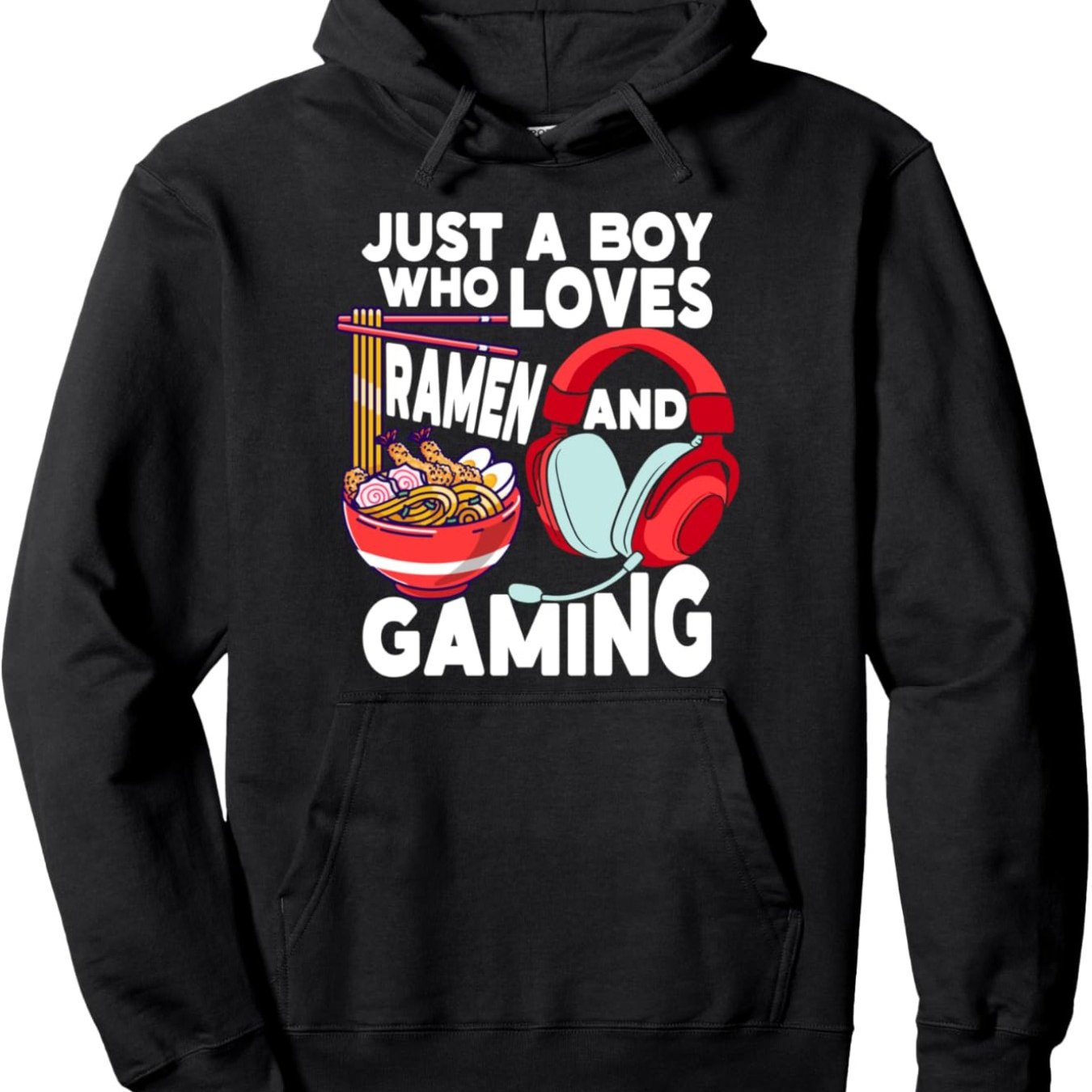 TEMU Ramen And Gaming Japan Anime Video Game Hooded Sweatshirt, Sweatshirt, Crew Neck Sweatshirt, , Breathable, Casual Hooded Sweatshirt, , Casual