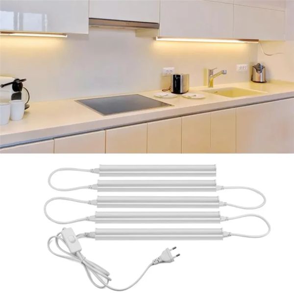 Plug T5 T8 Electrical Wire Connector Lighting Accessories with ON- OFF Switch 30CM-50cm Power Cord Extension Cable For LED Tube light LL