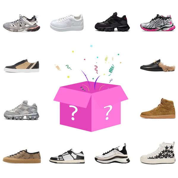 Mystery Box Designer Sneakers Men Shoes Women Trainers Blind Box Luxury Random Styles Super Value Surprised Gift Casual Shoes Christmas Pres