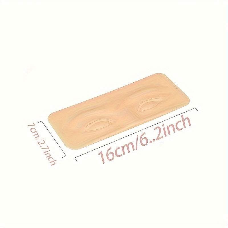 TEMU Reusable Makeup Board Eyebrow Tattoo Practice Beige Eye Makeup Training Silicone Practice Pad For Makeup Cosmetic