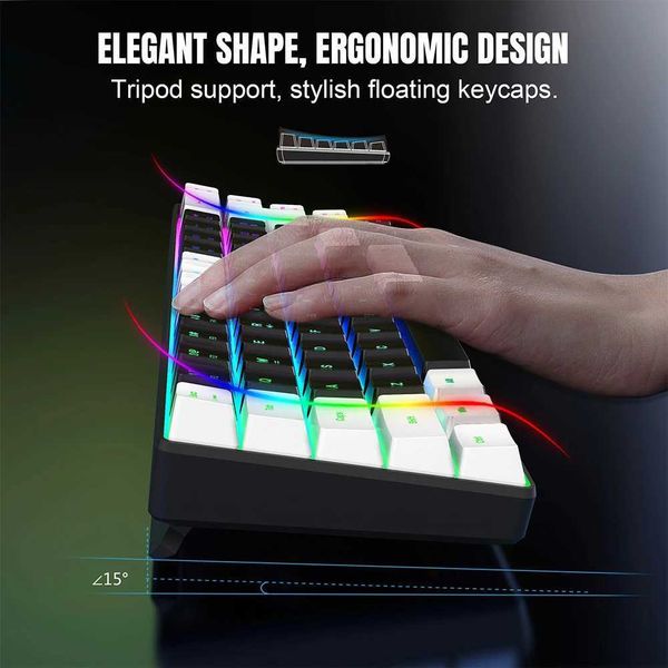 Gaming Keyboard 68 Keys Wired Computer Keyboard Mechanical Keyboard With RGB Backlight Keyboard For PC Laptop GamerZ240715