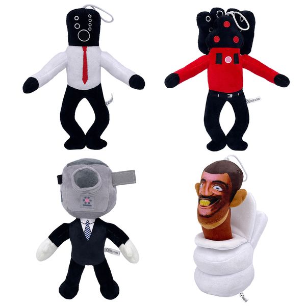 Skibidi Toilet Plush Toy Cartoon Dolls Toilet Man Monitor Stuffed Speakerman Funny Doll Christmas Birthday Gift For Kids