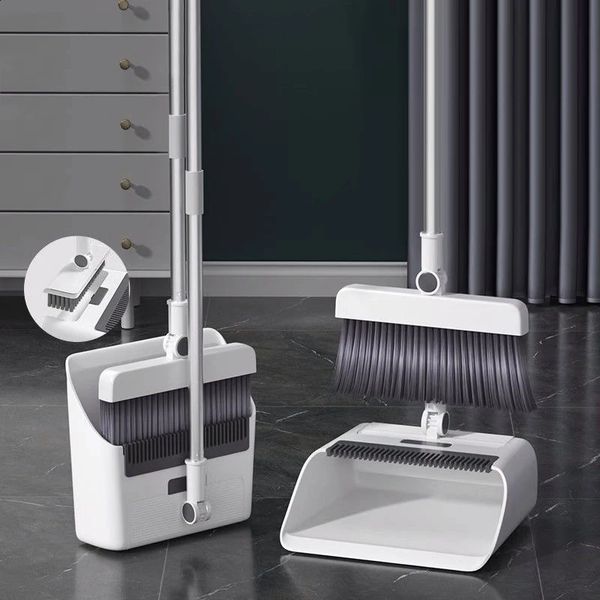3in1 broom dust collector floor brush bathroom cleaning supplies household folding scraper multifunctional 240824