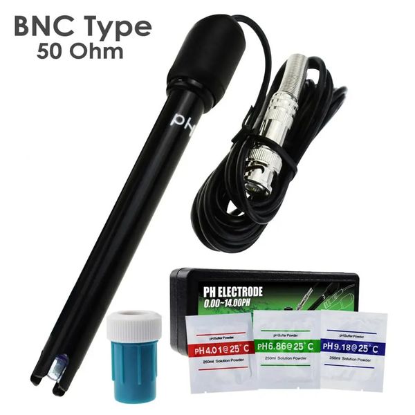 PH Meters 0-14 pH Electrode Probe BNC Connector 300cm Cable for PH Meter Monitor Controller for Aquarium Hydroponics Plant Pool Spa 231020