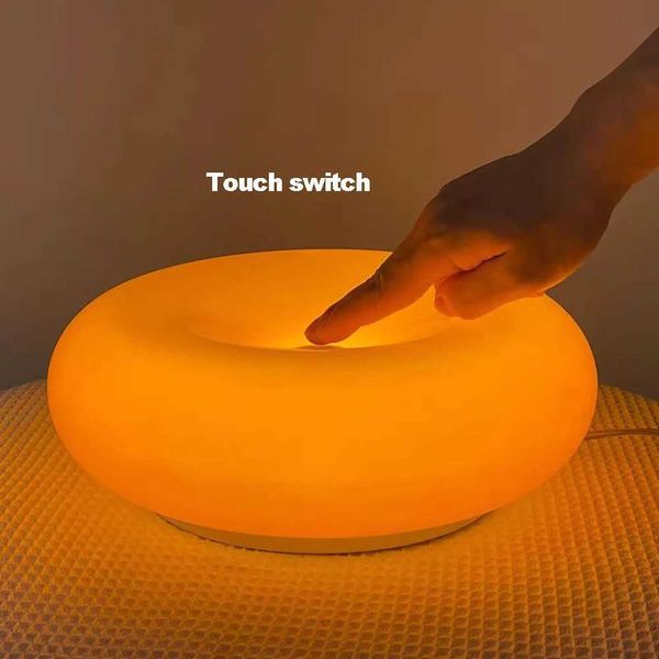 Doughnut table lamp USB plug bedroom bedside ambient light Bauhaus living room dining room decorative light Z250211
