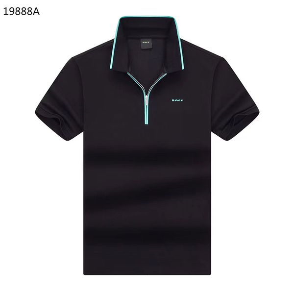 Designer Mens Polos Shirt Business Casual Tee Fashion BOSSS Clothing Classic Polo Collar Short Sleevedshirt Lapel Button Up Shirt Men Design