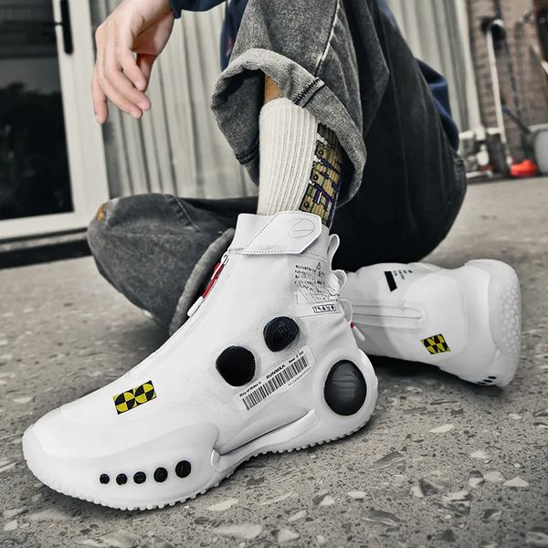 Super Cool Basketball Shoes For Couples Brand Designer High Ankles Sport Shoes Men Quick Lacing Basketball Boots Boys SneakersW