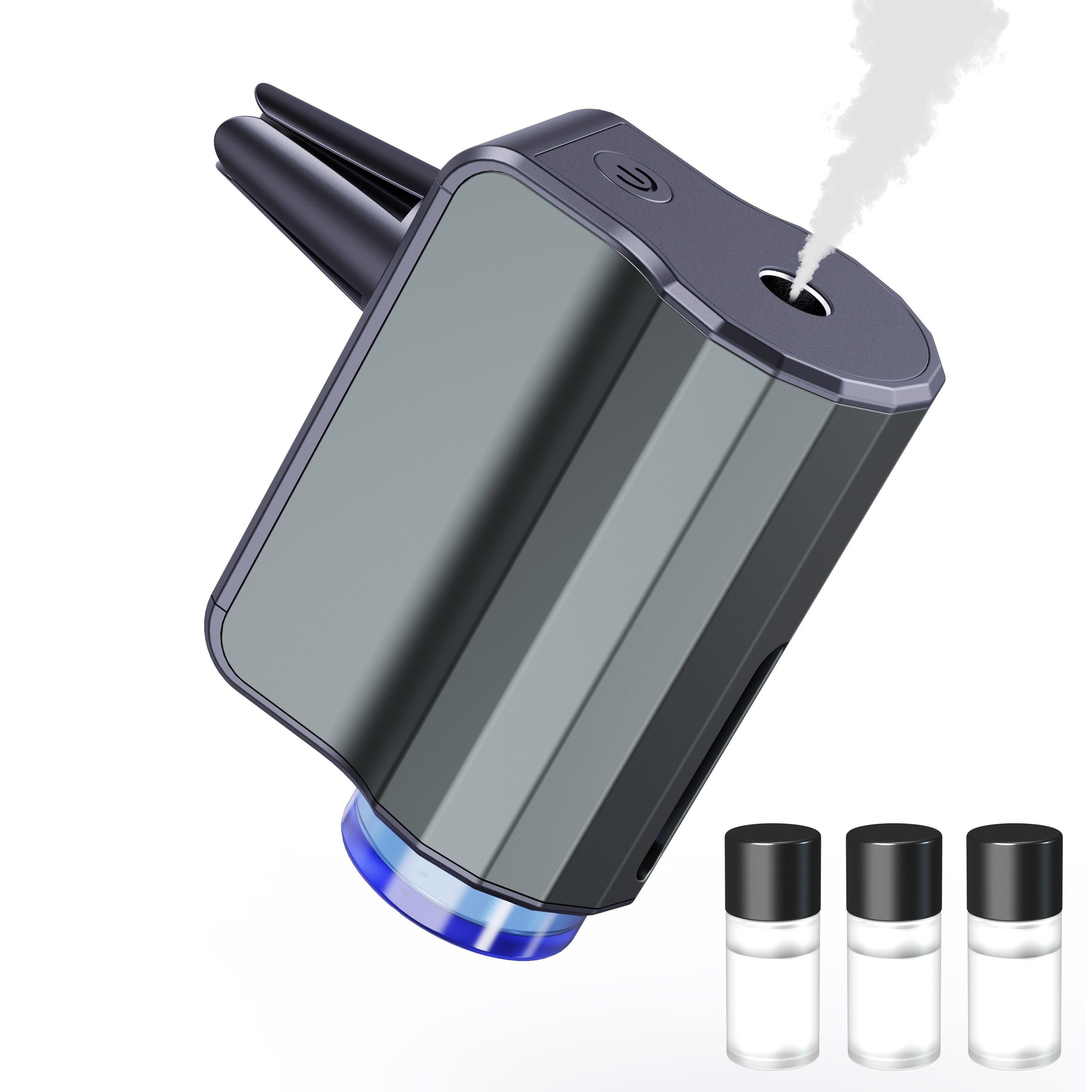 TEMU Smart Car Air Freshener With 3 Scent Levels, Essential Oil Fragrance Air Freshener For Vehicle, Portable Waterless Diffuser With Adjustable Mist