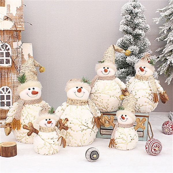 Christmas Decorations Multisize Christmas Snowman Plush Dolls Year Home Xmas Decoration Cute Ornaments Christmas Gift Kids Xmas Toys Navidad
