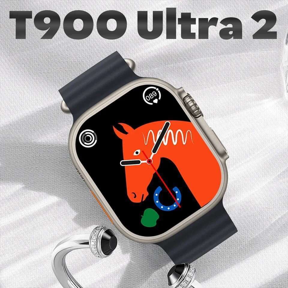 T900 U2 Smart Watch 49mm NFC Men Women GPS Track Bluetooth Call BT Music Games Wireless Charging Smartwatch