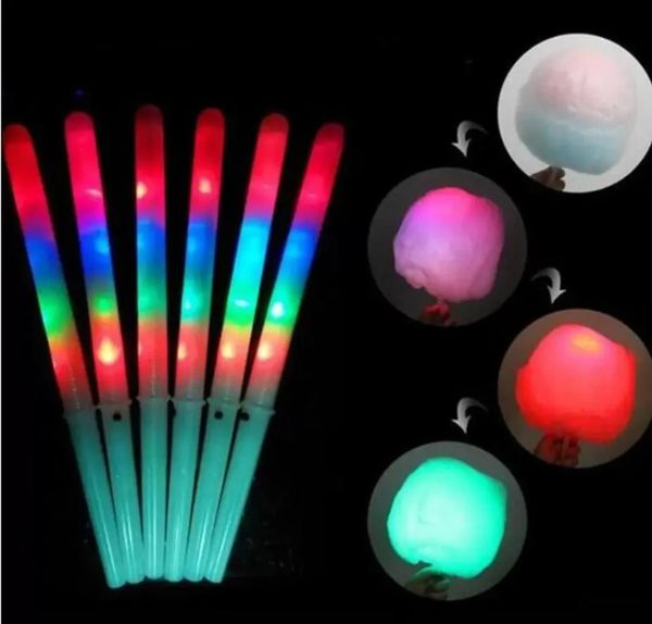 New 28x1.75CM Colorful Party LED Light Flash Glow Cotton Candy Stick Flashing Cone For Vocal Concerts Night Parties DHL FY5031 1026