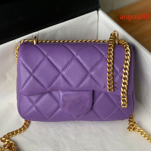 Designer Bag Mini Flap Bags Chnaele Chain Shoulder Bags Women Luxury Fashion Handbag Lambskin Gold-Tone Metal Master Quality AS3113