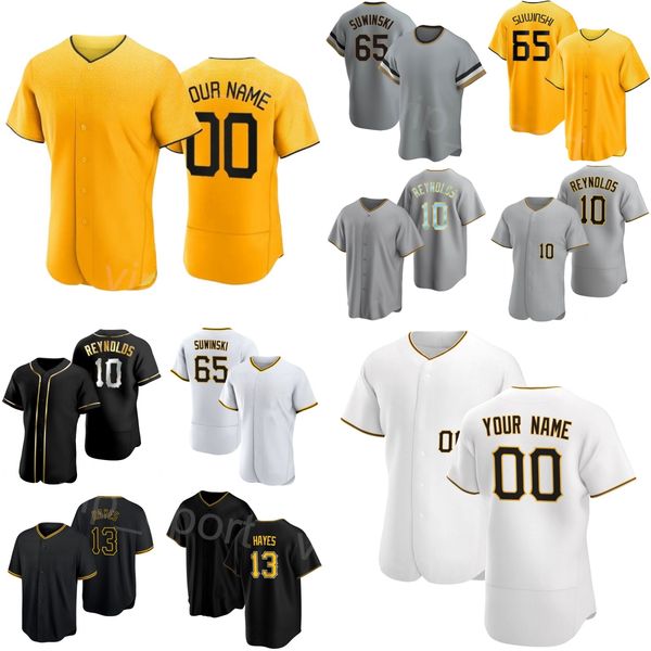 Custom Baseball 19 Jared Triolo Jerseys City Connect 13 KeBryan Hayes 2 Joe 39 Nick Gonzales 10 Bryan Reynolds 15 Oneil Cruz Andrew McCutche