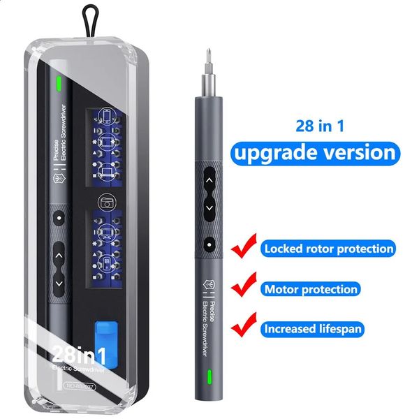 28 in 1 Electric Screwdriver Precision Set Power Tool Kit Rechargeable Wireless Cordless Bit for Xiaomi Mobile Cell Phone Repair 240815