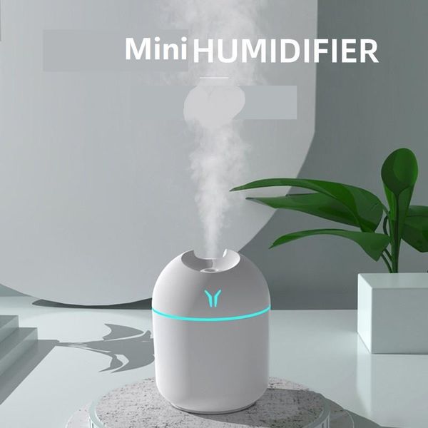 Humidifiers 250ML Mini Air Humidifier USB Aroma Essential Oil Diffuser For Home Car Ultrasonic Mist Maker with LED Color Night Lamp Diffuser
