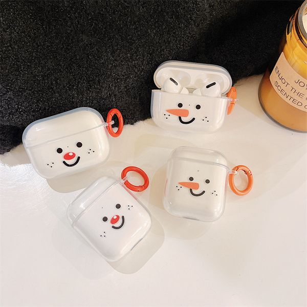 ddmygifts Cute expression suitable for Pro 1-2-3 generation Bluetooth wireless headphone protective case transparent soft shell A