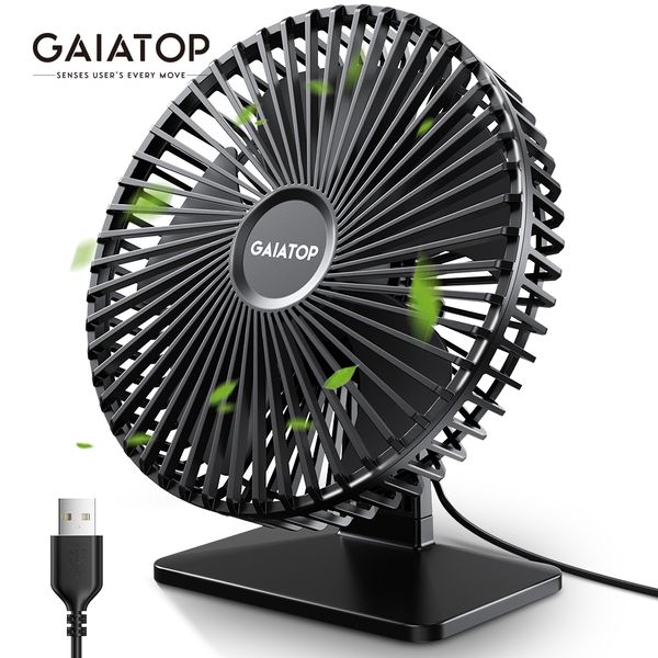 Other Home Garden GAIATOP USB Desk Fan 90° Rotation Adjustment Portable Cooling Fan 4 Speed Ultra Quiet Powerful Mini Table Fans For Home Of