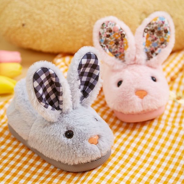 Children&#039;s cotton slippers Autumn and winter baby bags for girls and boys with children&#039;s cotton shoes warm home indoor fluffy sli