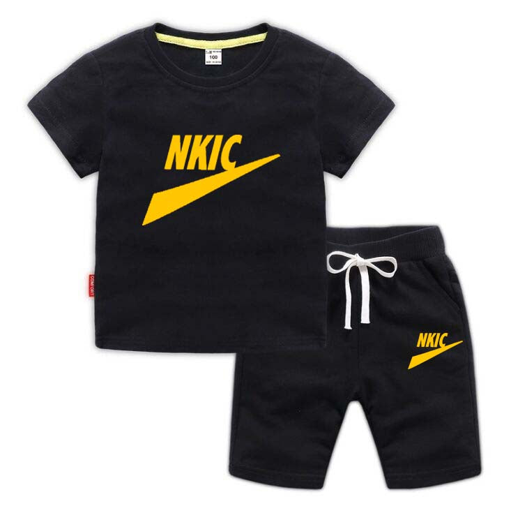 Children Baby Boys Girls Clothing Set Short Sleeved T-shirts Pants Casual Infant Baby Set Clothes Summer