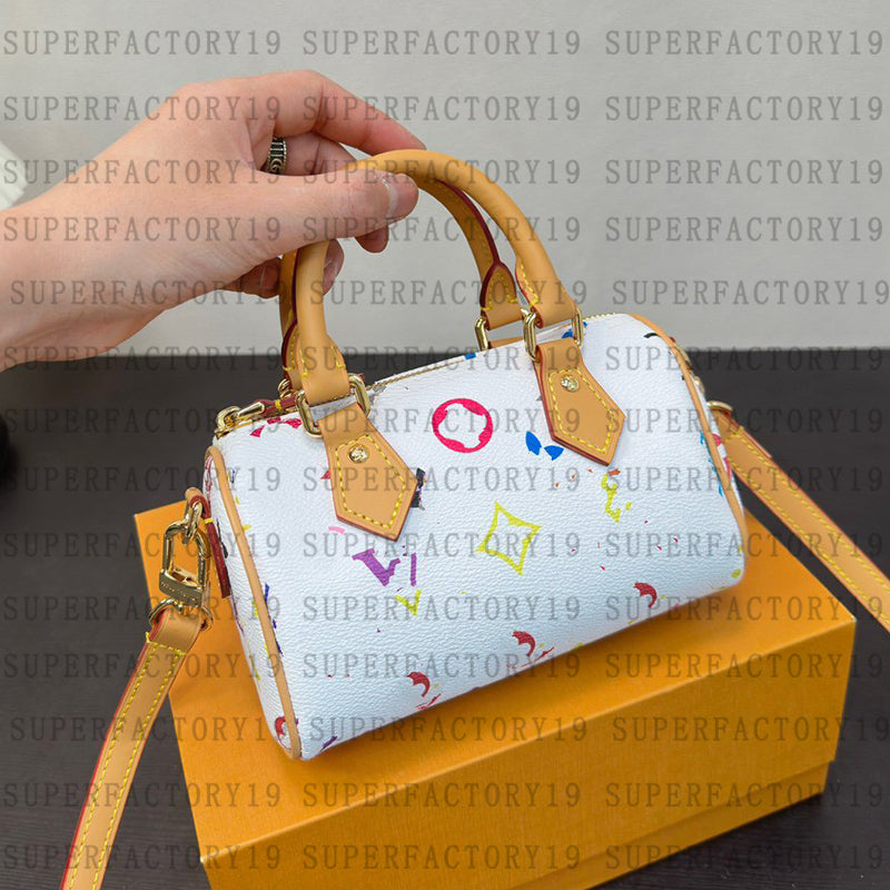 side trunk Colorful Travel Womens Designers Bags Leather Totes Handbag Croissant Wallets Purse Messenger Bag