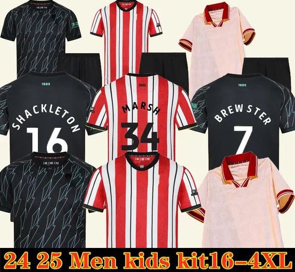 24 25 Sheffield soccer jerseys 2024 2025 men kids football shirts unitedfootball kit top uniforms Unitedes sets home away third Kids Kit 16-