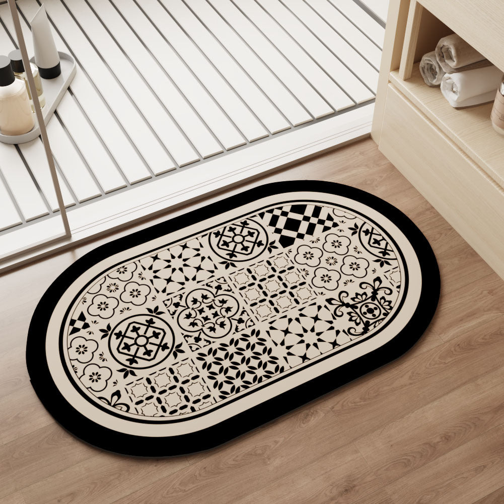 Bathroom Toilet Floor Mats Absorbent, Dirt-resistant, Non-slip Quick-drying Anti-fall Floor Mats Toilet Door Floor Mats Carpet